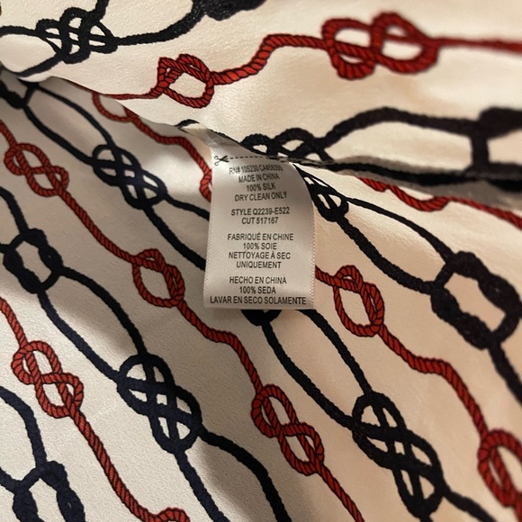 Equipment Silk Femme Chain Pattern Blouse - Picture 5 of 8